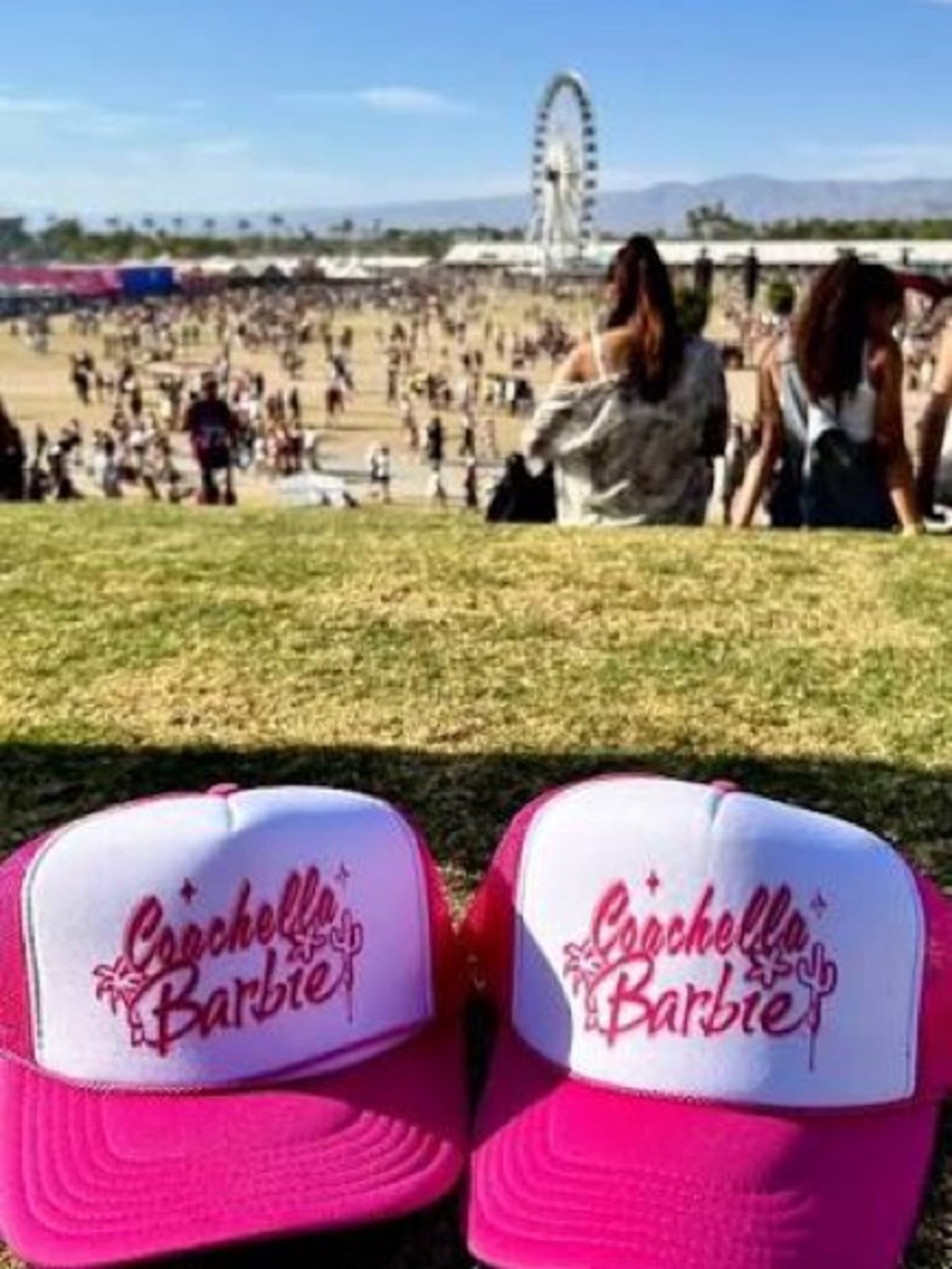 Barbie Coachella Trucker Hat - Pink and White